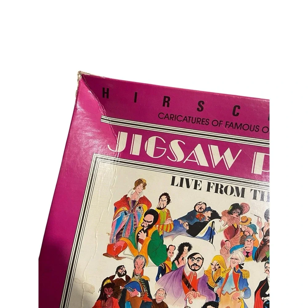 Vintage Hirschfeld Live From The Met 500 Piece Opera Stars Puzzle 1982